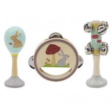 Music Set Wooden 3pc Woodlands - Rabbit